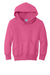 Port & Company PC90YH Youth Core Pill Resistant Fleece Hooded Sweatshirt Hoodie Sangria Pink Flat Front