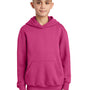 Port & Company Youth Core Pill Resistant Fleece Hooded Sweatshirt Hoodie - Sangria Pink