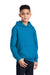 Port & Company PC90YH Youth Core Pill Resistant Fleece Hooded Sweatshirt Hoodie Sapphire Blue Model 3q