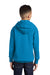 Port & Company PC90YH Youth Core Pill Resistant Fleece Hooded Sweatshirt Hoodie Sapphire Blue Model Back