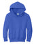 Port & Company PC90YH Youth Core Pill Resistant Fleece Hooded Sweatshirt Hoodie True Royal Blue Flat Front