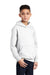 Port & Company PC90YH Youth Core Pill Resistant Fleece Hooded Sweatshirt Hoodie White Model 3q