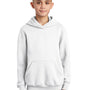 Port & Company Youth Core Pill Resistant Fleece Hooded Sweatshirt Hoodie - White