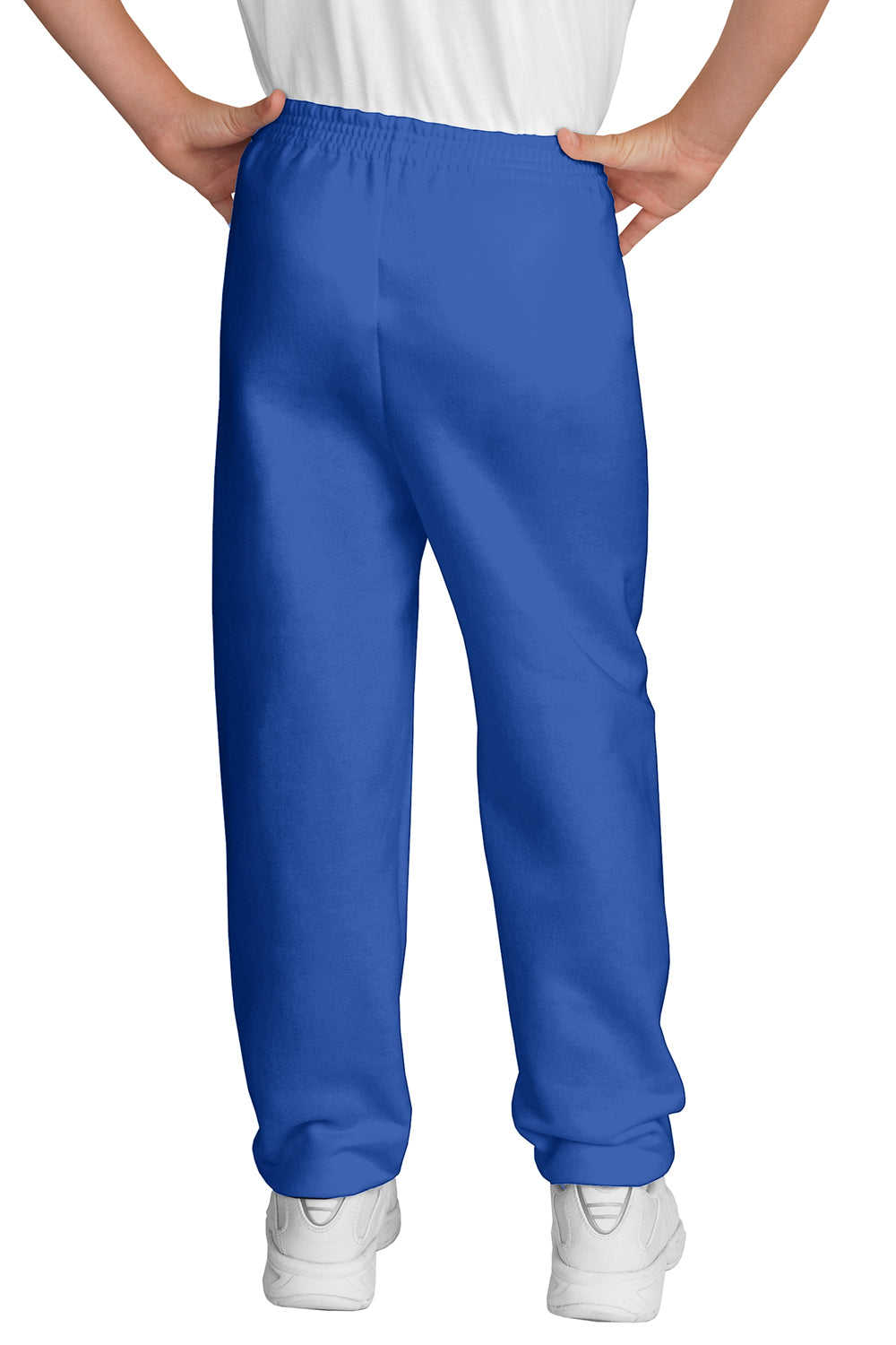 Port & Company PC90YP Youth Core Fleece Sweatpants Royal Blue Model Back