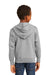 Port & Company PC90YZH Youth Core Pill Resistant Fleece Full Zip Hooded Sweatshirt Hoodie Ash Grey Model Back