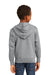 Port & Company PC90YZH Youth Core Pill Resistant Fleece Full Zip Hooded Sweatshirt Hoodie Heather Grey Model Back