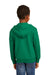 Port & Company PC90YZH Youth Core Pill Resistant Fleece Full Zip Hooded Sweatshirt Hoodie Kelly Green Model Back