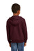 Port & Company PC90YZH Youth Core Pill Resistant Fleece Full Zip Hooded Sweatshirt Hoodie Maroon Model Back