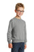 Port & Company PC90Y Youth Core Pill Resistant Fleece Crewneck Sweatshirt Heather Grey Model 3q