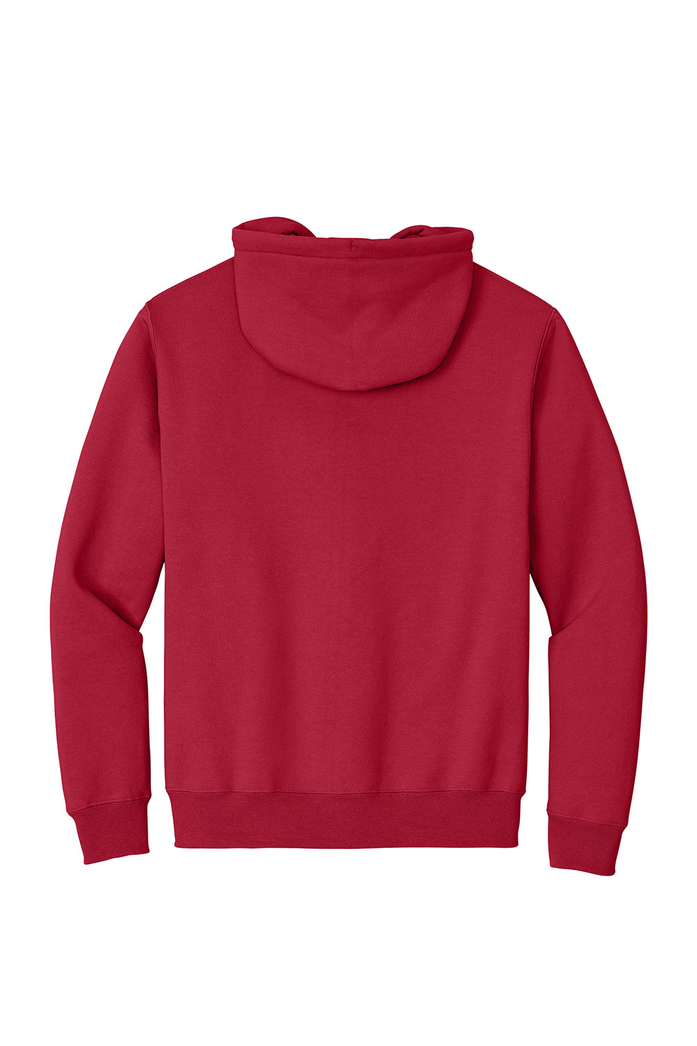 Port & Company PC90ZH/PC90ZHT Mens Essential Pill Resistant Fleece Full Zip Hooded Sweatshirt Hoodie Red Flat Back