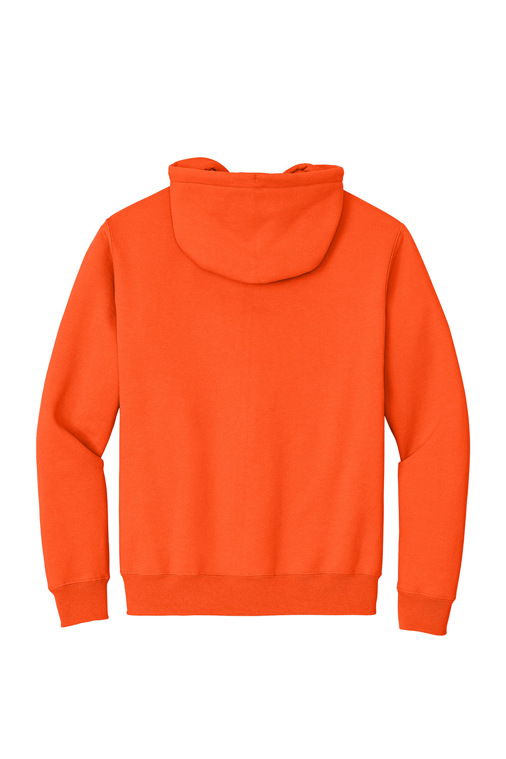 Port & Company PC90ZH/PC90ZHT Mens Essential Pill Resistant Fleece Full Zip Hooded Sweatshirt Hoodie Safety Orange Flat Back