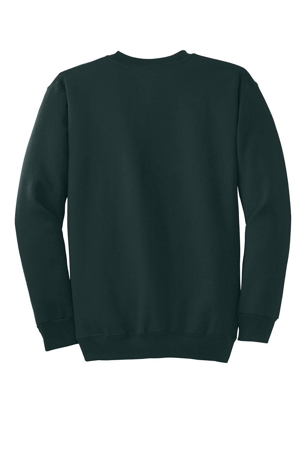 Port & Company PC90/PC90T Mens Essential Pill Resistant Fleece Crewneck Sweatshirt Dark Green Flat Back