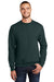 Port & Company PC90/PC90T Mens Essential Pill Resistant Fleece Crewneck Sweatshirt Dark Green Model Front