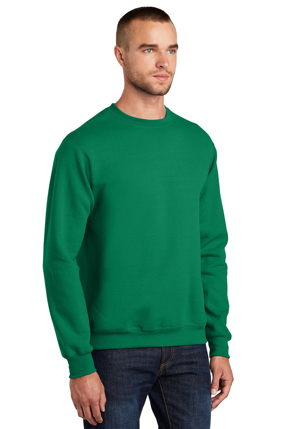 Port & Company PC90/PC90T Mens Essential Pill Resistant Fleece Crewneck Sweatshirt Kelly Green Model 3q