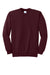 Port & Company PC90/PC90T Mens Essential Pill Resistant Fleece Crewneck Sweatshirt Maroon Flat Front