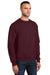 Port & Company PC90/PC90T Mens Essential Pill Resistant Fleece Crewneck Sweatshirt Maroon Model 3q