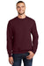 Port & Company PC90/PC90T Mens Essential Pill Resistant Fleece Crewneck Sweatshirt Maroon Model Front