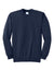 Port & Company PC90/PC90T Mens Essential Pill Resistant Fleece Crewneck Sweatshirt Navy Blue Flat Front