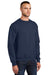 Port & Company PC90/PC90T Mens Essential Pill Resistant Fleece Crewneck Sweatshirt Navy Blue Model 3q