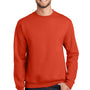 Port & Company Mens Essential Pill Resistant Fleece Crewneck Sweatshirt - Orange