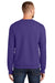 Port & Company PC90/PC90T Mens Essential Pill Resistant Fleece Crewneck Sweatshirt Purple Model Back