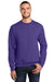 Port & Company PC90/PC90T Mens Essential Pill Resistant Fleece Crewneck Sweatshirt Purple Model Front