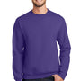 Port & Company Mens Essential Pill Resistant Fleece Crewneck Sweatshirt - Purple