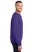 Port & Company PC90/PC90T Mens Essential Pill Resistant Fleece Crewneck Sweatshirt Purple Model Side