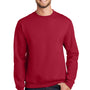 Port & Company Mens Essential Pill Resistant Fleece Crewneck Sweatshirt - Red