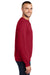 Port & Company PC90/PC90T Mens Essential Pill Resistant Fleece Crewneck Sweatshirt Red Model Side