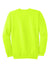 Port & Company PC90/PC90T Mens Essential Pill Resistant Fleece Crewneck Sweatshirt Safety Green Flat Back