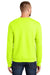 Port & Company PC90/PC90T Mens Essential Pill Resistant Fleece Crewneck Sweatshirt Safety Green Model Back