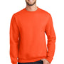 Port & Company Mens Essential Pill Resistant Fleece Crewneck Sweatshirt - Safety Orange