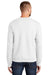 Port & Company PC90/PC90T Mens Essential Pill Resistant Fleece Crewneck Sweatshirt White Model Back