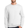 Port & Company Mens Essential Pill Resistant Fleece Crewneck Sweatshirt - White