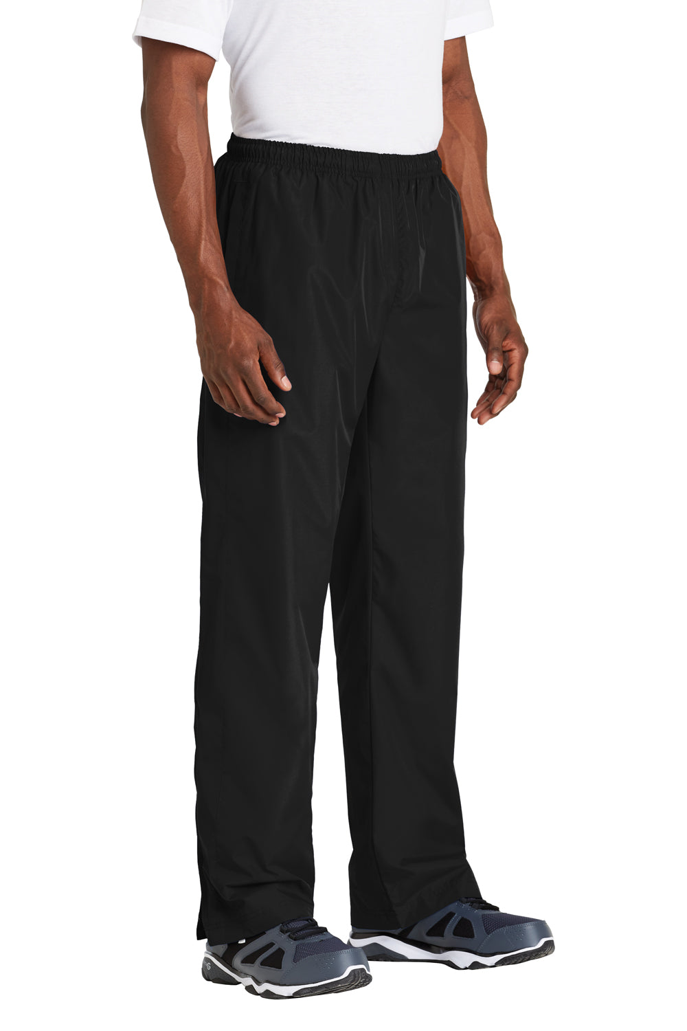 Sport-Tek PST74 Mens Water Resistant Wind Pants w/ Pockets Black Model 3q