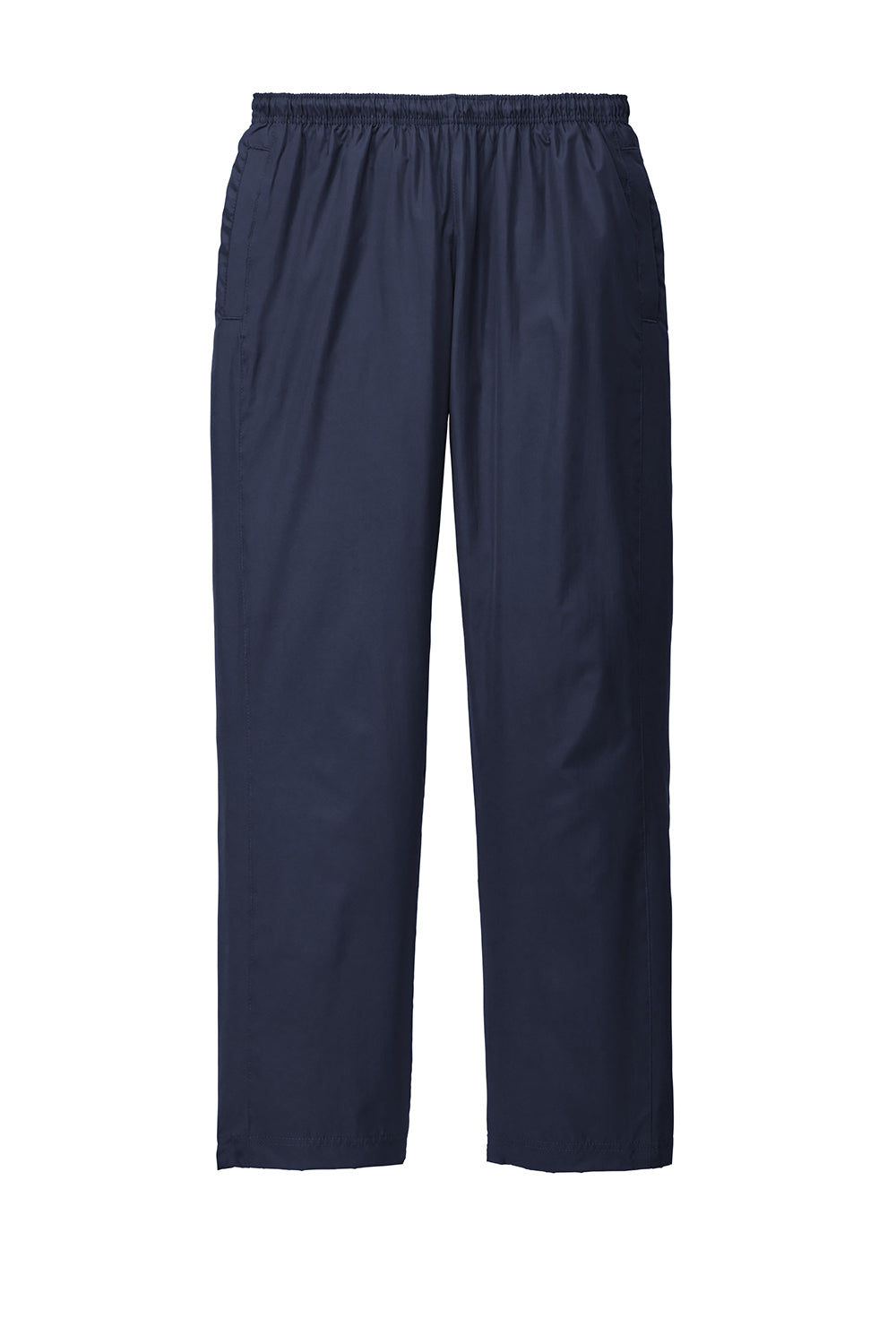 Sport-Tek PST74 Mens Water Resistant Wind Pants w/ Pockets True Navy Blue Flat Front