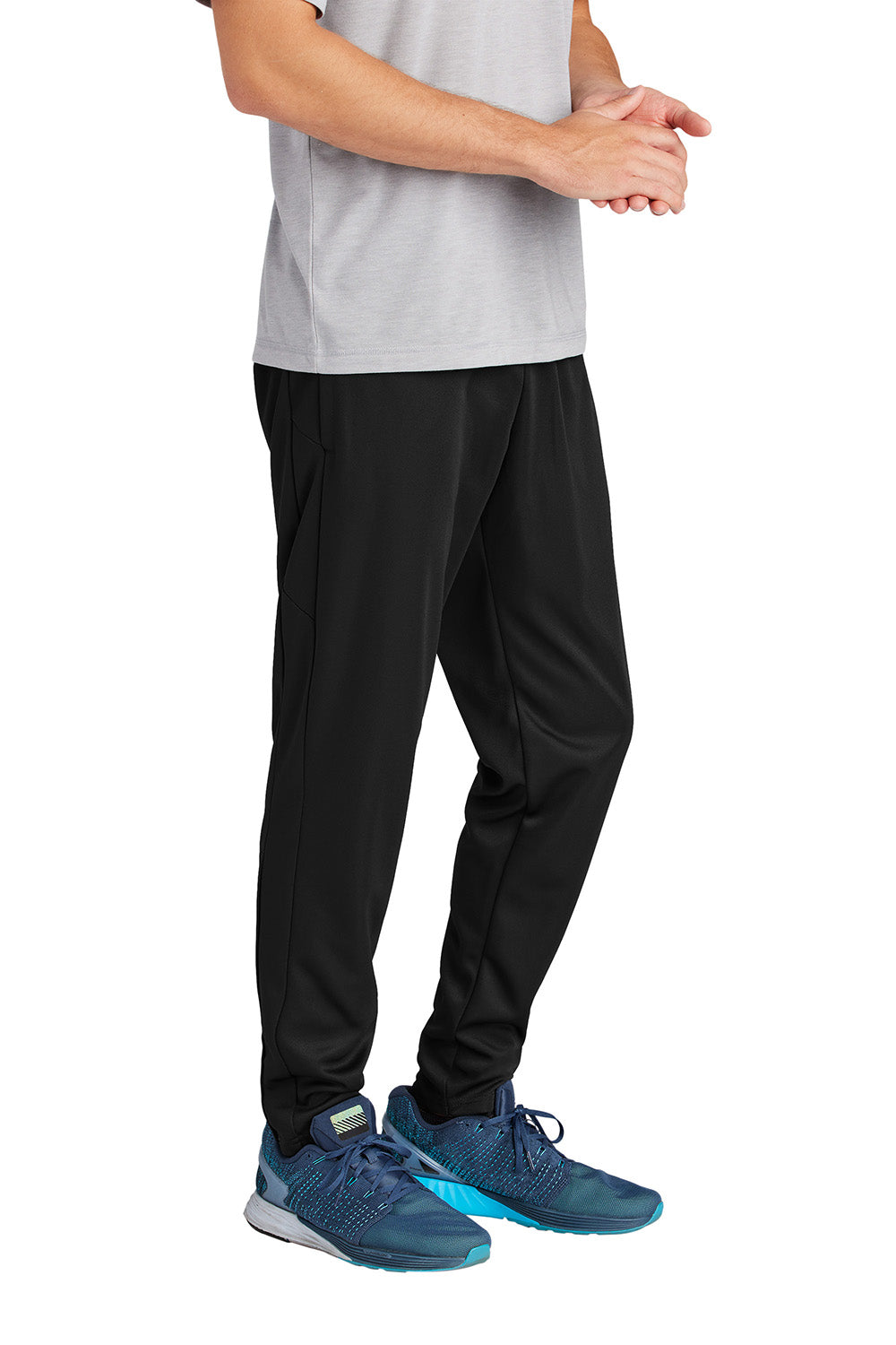 Sport-Tek PST800 Mens Travel Pants w/ Pockets Black Model Side