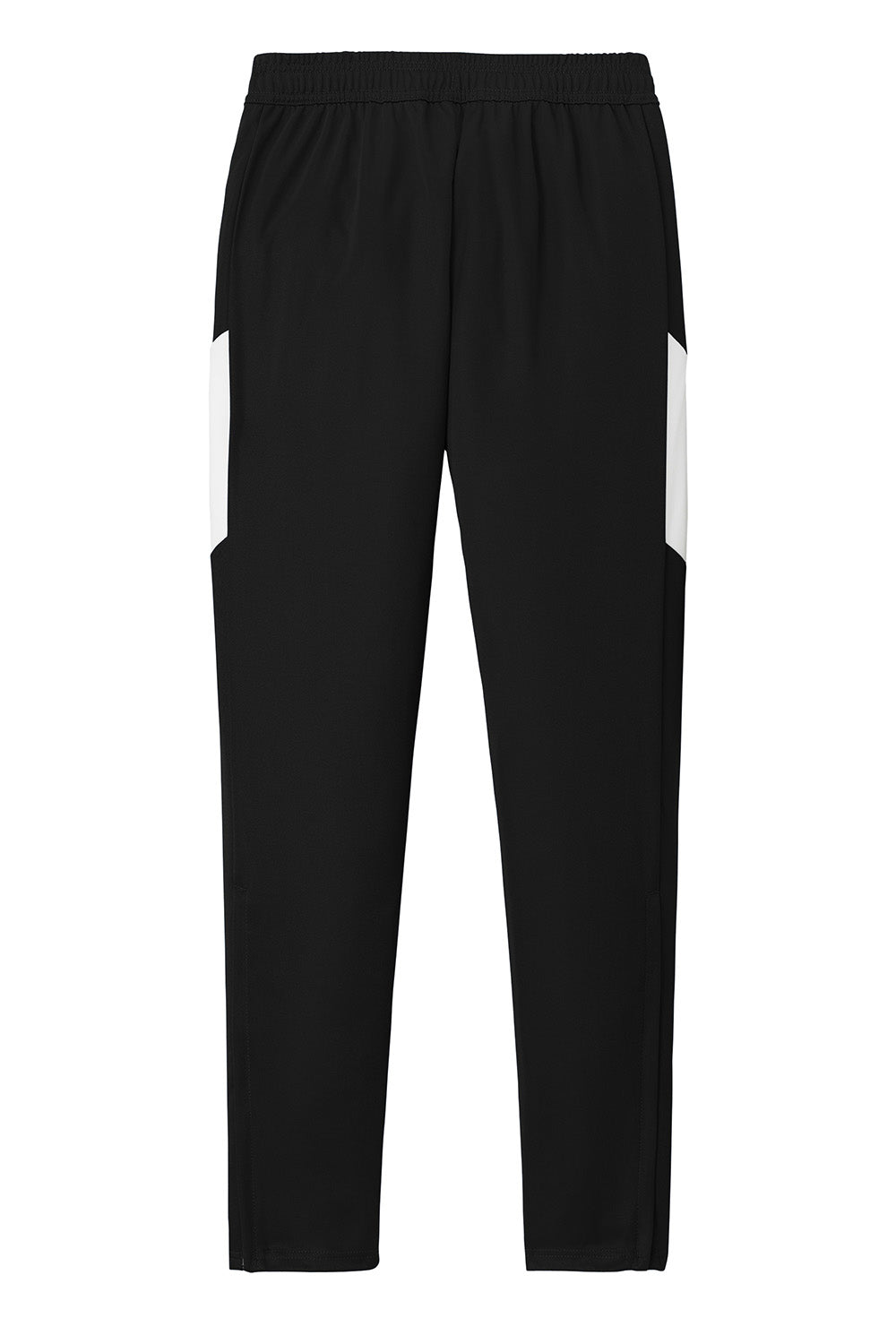 Sport-Tek PST800 Mens Travel Pants w/ Pockets Black/White Flat Back