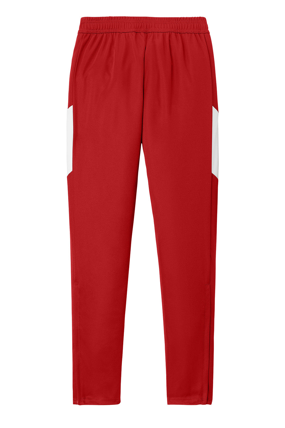 Sport-Tek PST800 Mens Travel Pants w/ Pockets Deep Red/White Flat Back