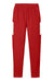 Sport-Tek PST800 Mens Travel Pants w/ Pockets Deep Red/White Flat Front