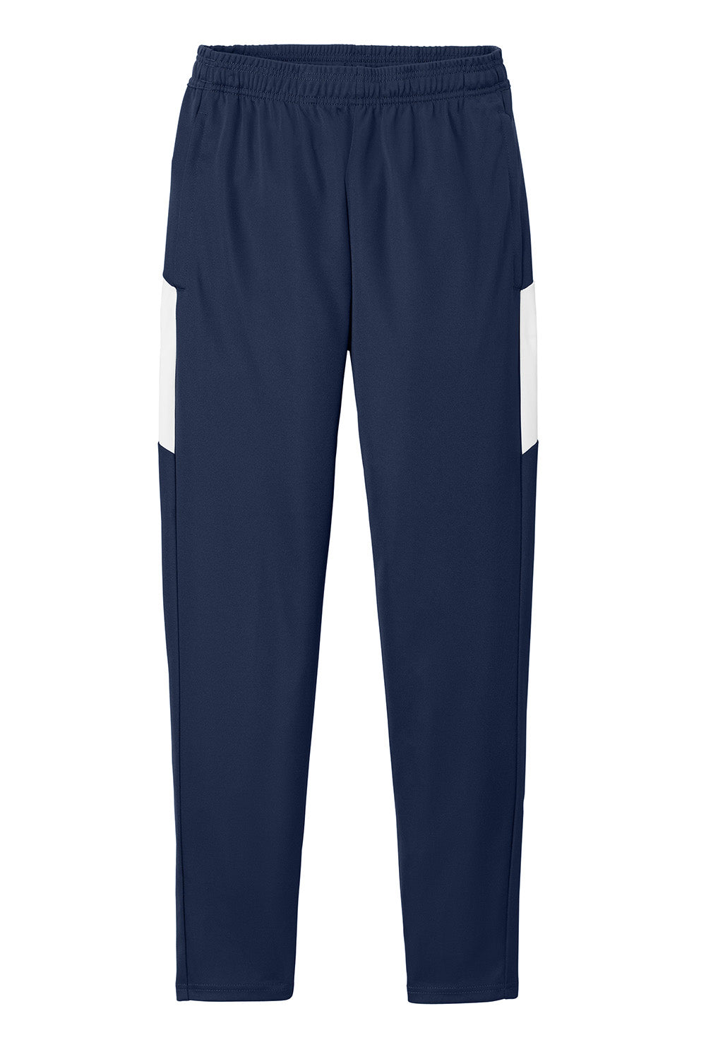 Sport-Tek PST800 Mens Travel Pants w/ Pockets True Navy Blue/White Flat Front