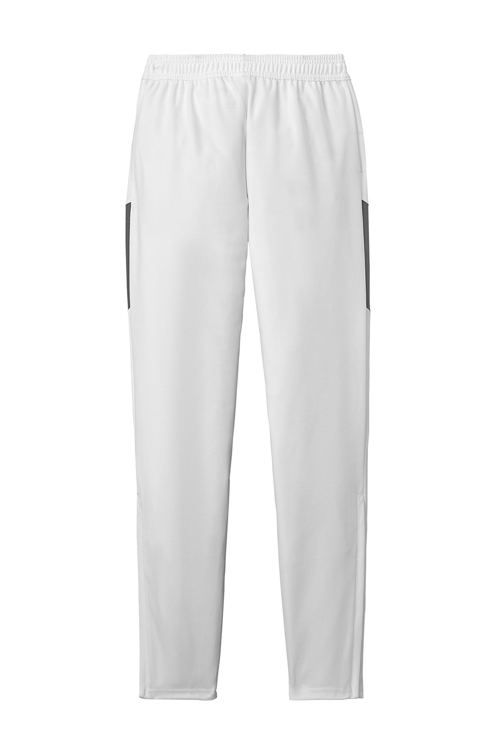 Sport-Tek PST800 Mens Travel Pants w/ Pockets White/Iron Grey Flat Back