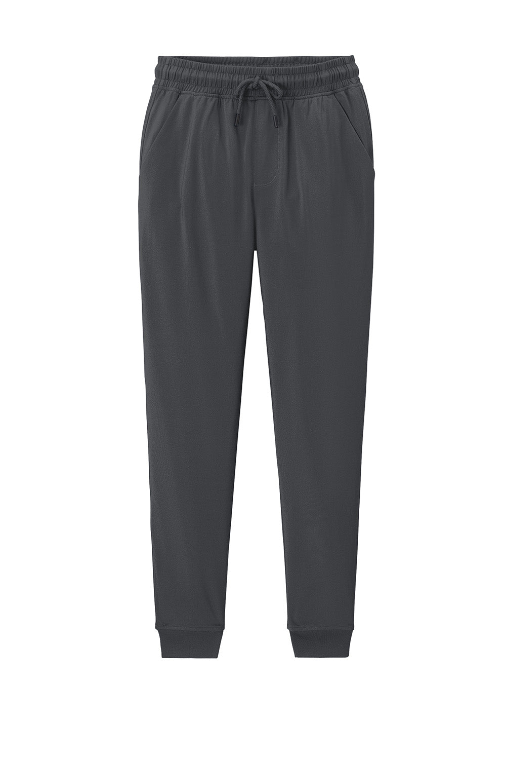 Sport-Tek PST858 Mens Sport-Wick Stretch Jogger Sweatpants w/ Pockets Charcoal Grey Flat Front