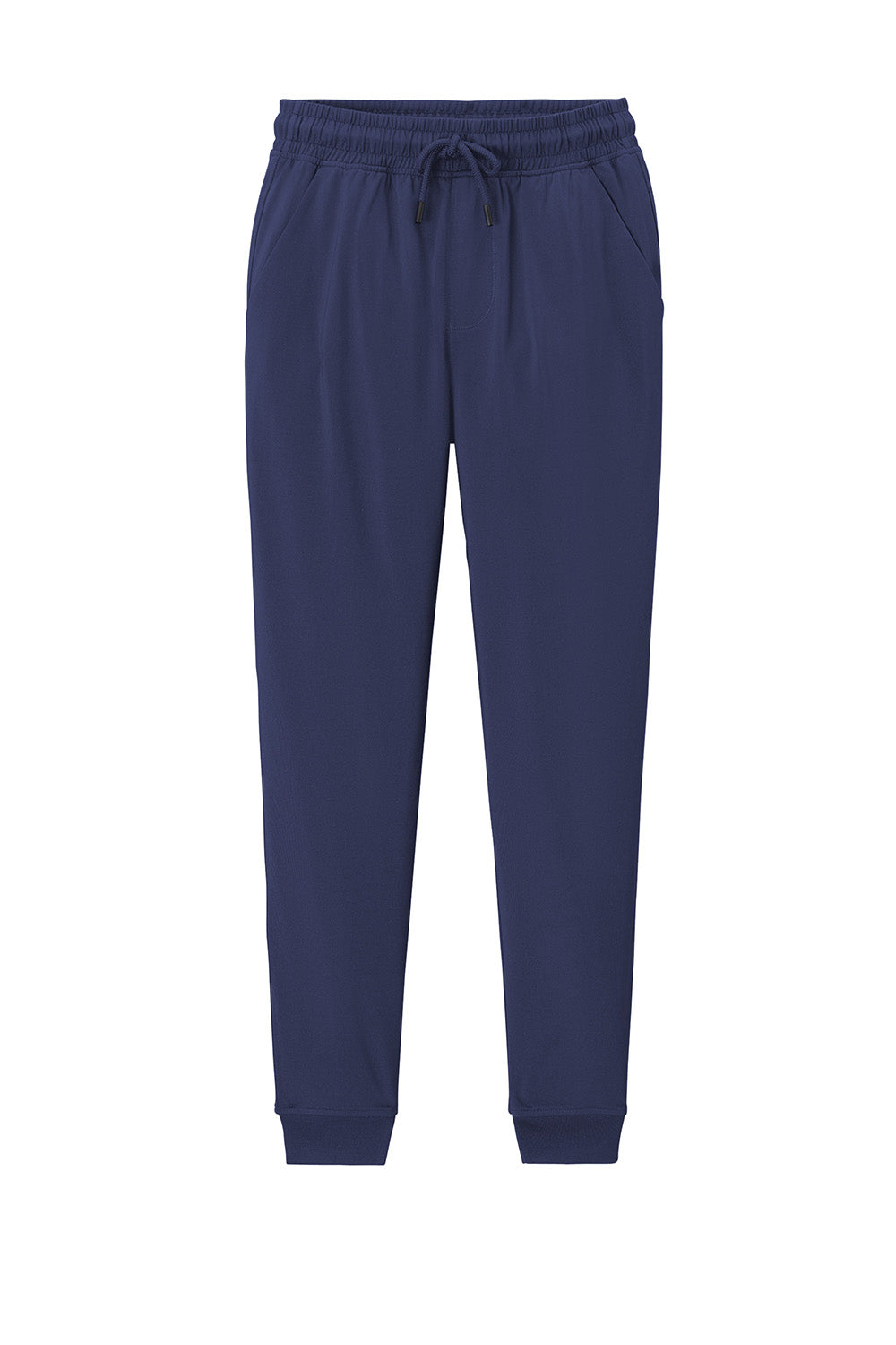 Sport-Tek PST858 Mens Sport-Wick Stretch Jogger Sweatpants w/ Pockets True Navy Blue Flat Back