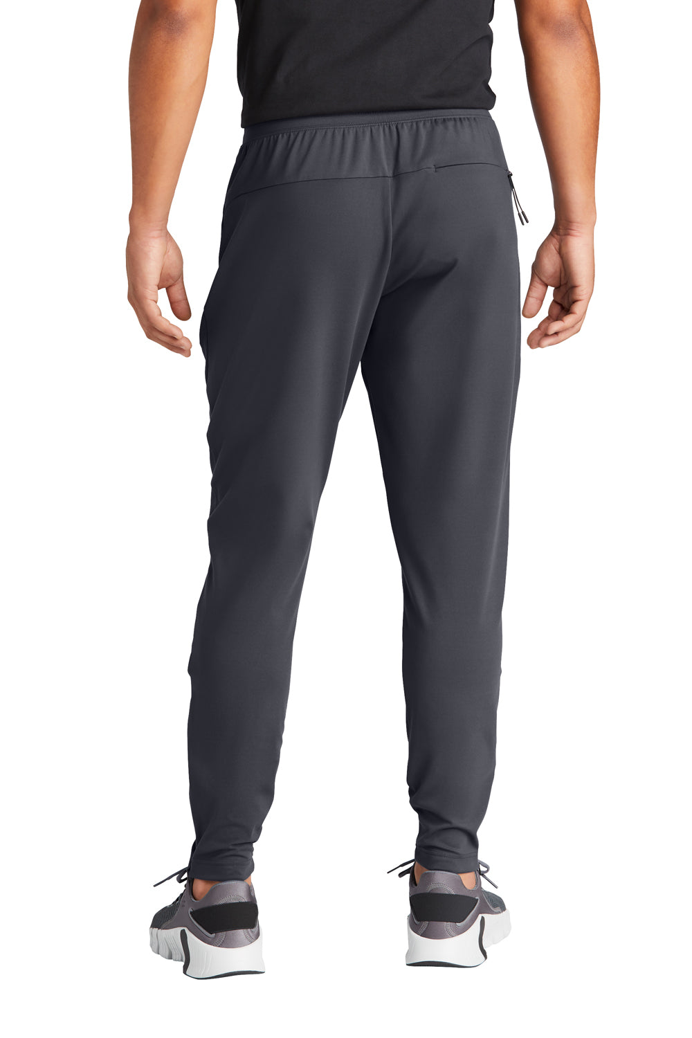 Sport-Tek PST871 Mens Circuit Jogger Sweatpants w/ Pockets Graphite Grey Model Back