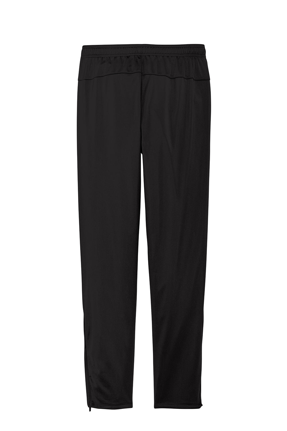 Sport-Tek PST95 Mens Tricot Track Pants w/ Pockets Black Flat Back