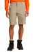 Red Kap PT66 Mens Industrial Stain Resistant Cargo Shorts w/ Pockets Khaki Model Front