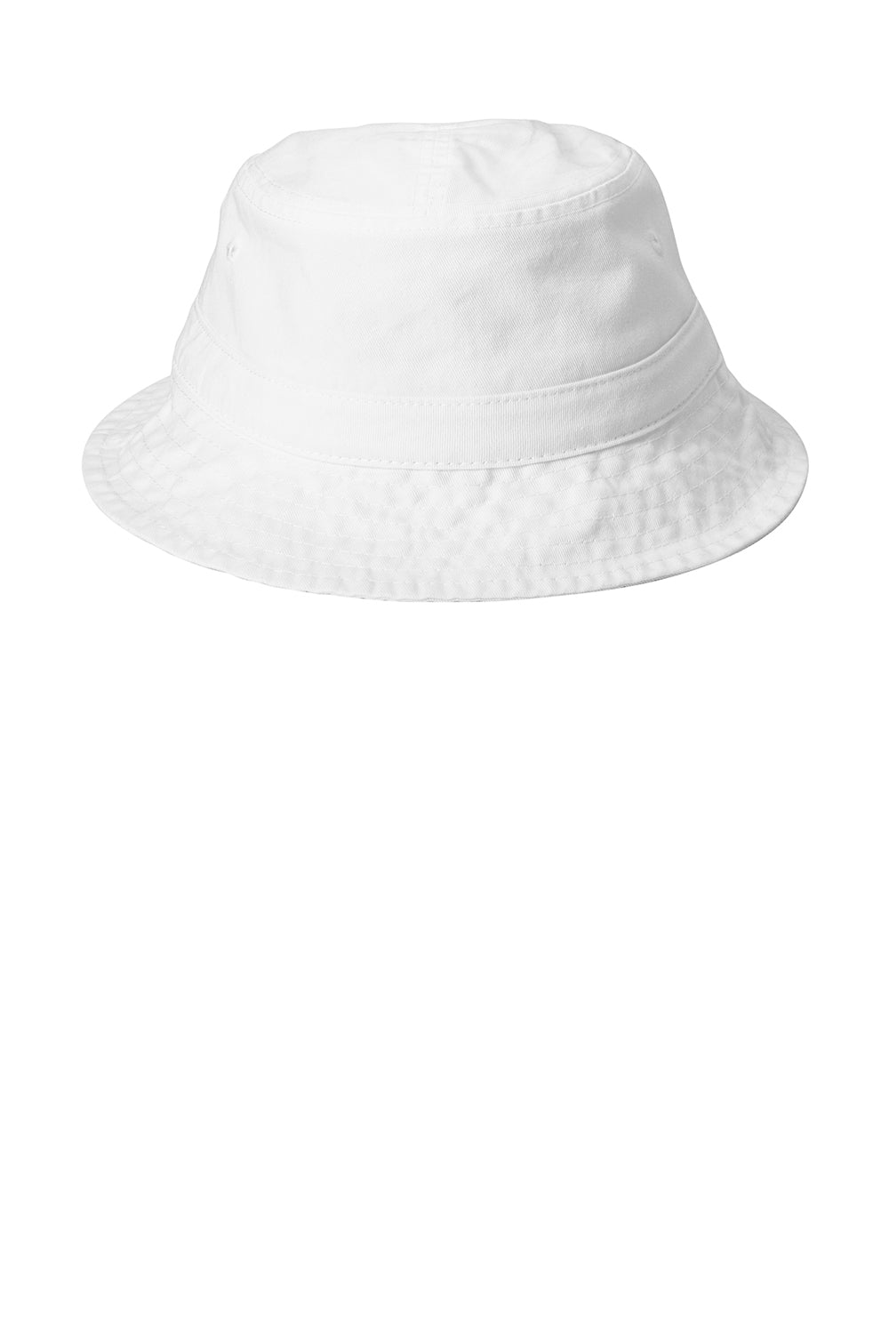 Port Authority PWSH2 Mens Bucket Hat White Flat Front