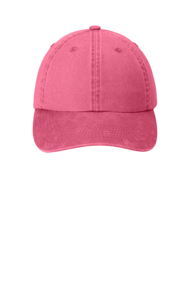 Port Authority PWU Adjustable Hat Bright Pink Flat Front